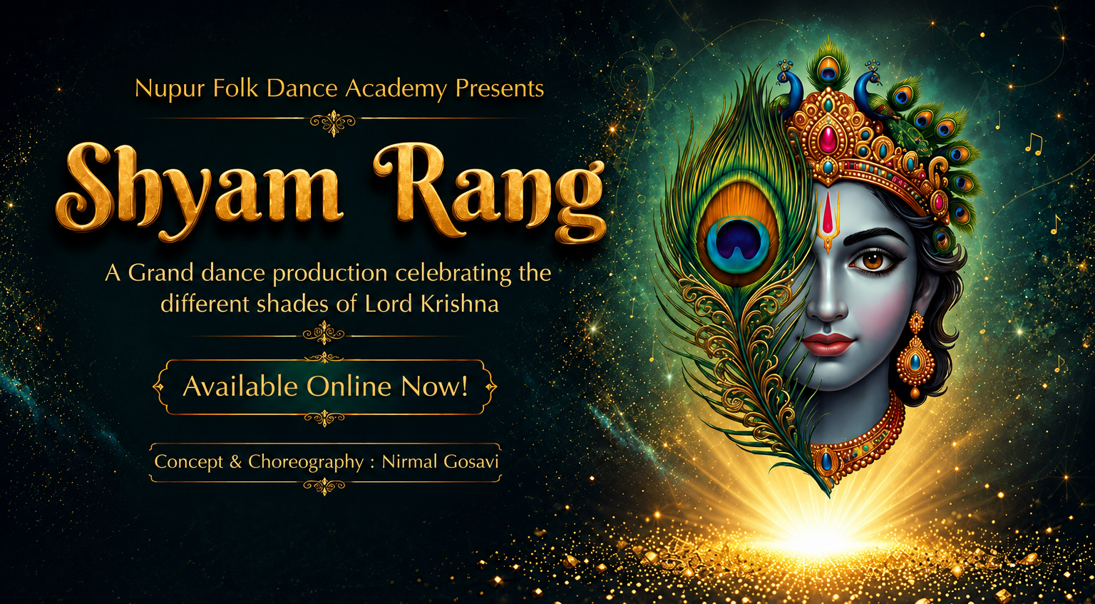 Dancers performing Indian folk dance on stage